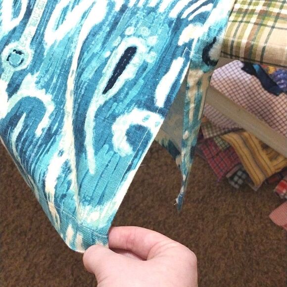 Painted Pony Women's Size 1X Blue and White Button up Cotton Coat - Picture 11 of 11